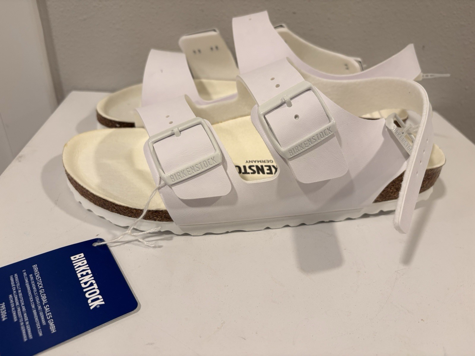Birkenstock Milano Birko Flor Triple White Sandals Women’s EU 40 US 9-9.5 New