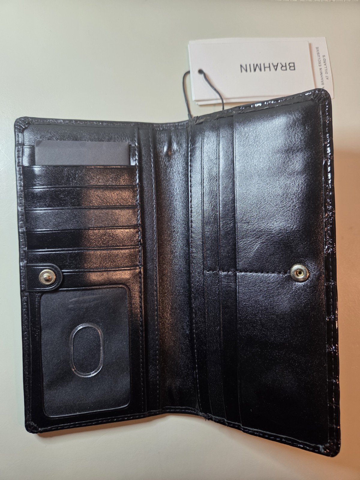 NWT Brahmin Ady Multi Theona Stud Iridescent Wallet And Credit Card Holder