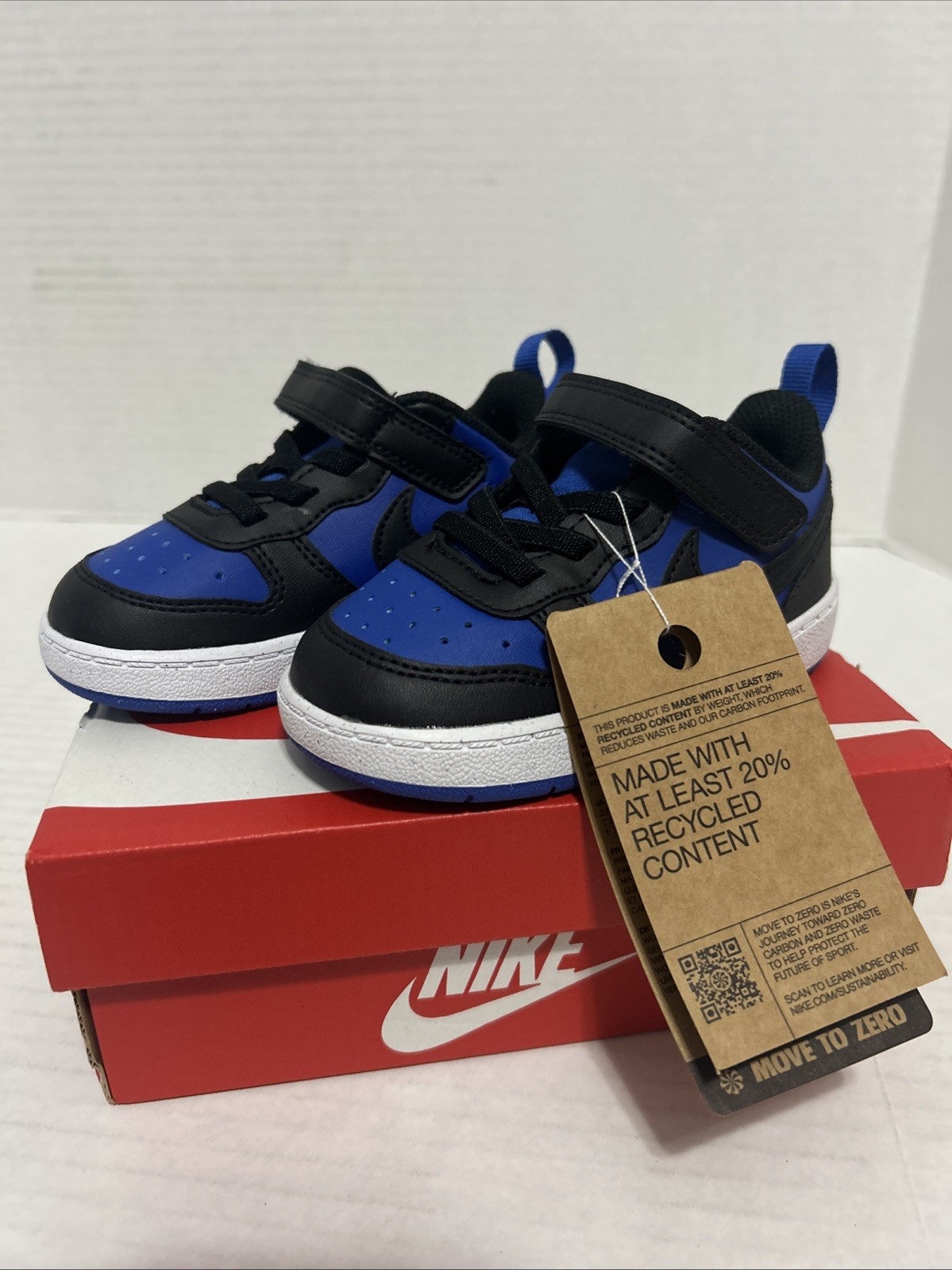 Nike Court Borough Low Recraft Game Royal/White/Black Kids Boys 7C