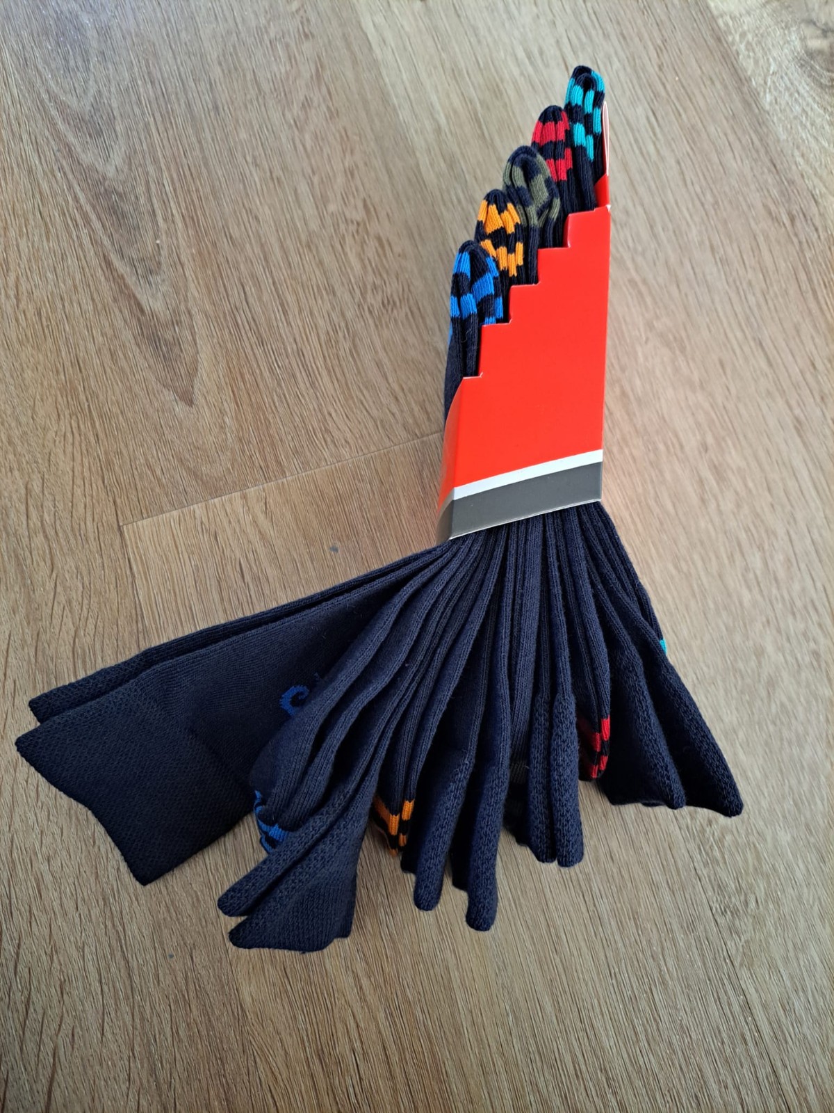 PIERRE CARDIN | Mens Navy Blue 5 PAIRS Tipped Socks | One Size UK 7-11 EU 40-46