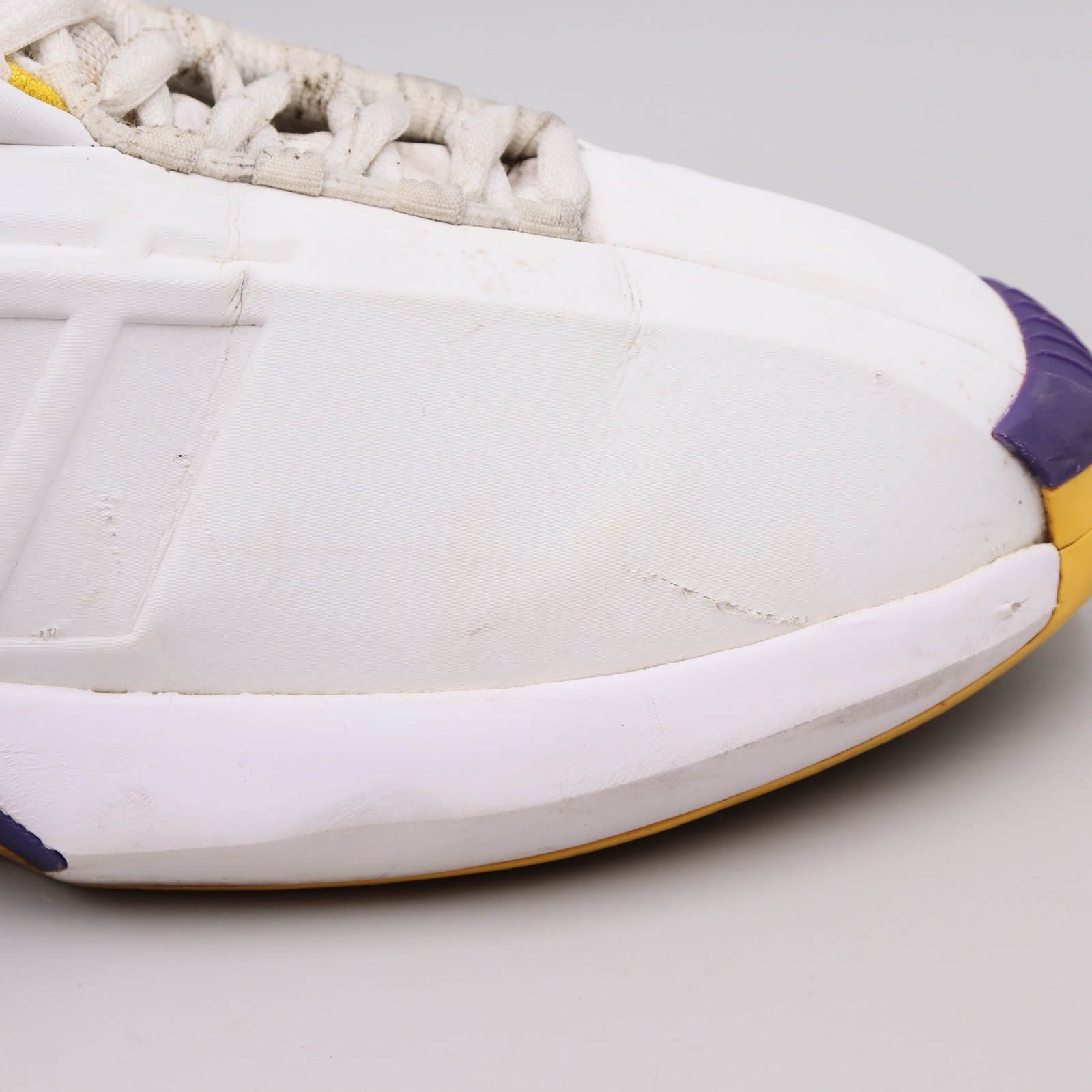 Adidas Crazy 1 ‘Lakers Home’ Size 10 White Purple Gold Basketball Shoes GY8947