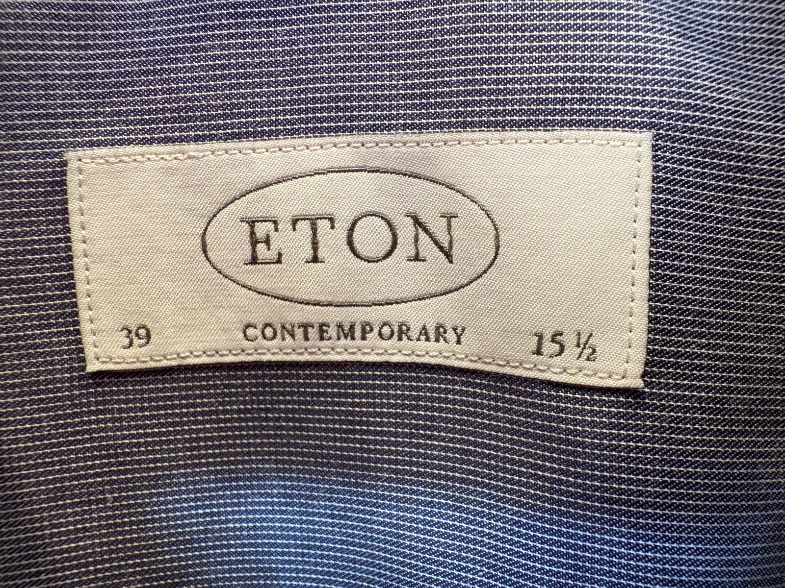 Eton of Sweden Contemporary Dress Shirt Mens 15.5 – 33 Gray 100% Cotton