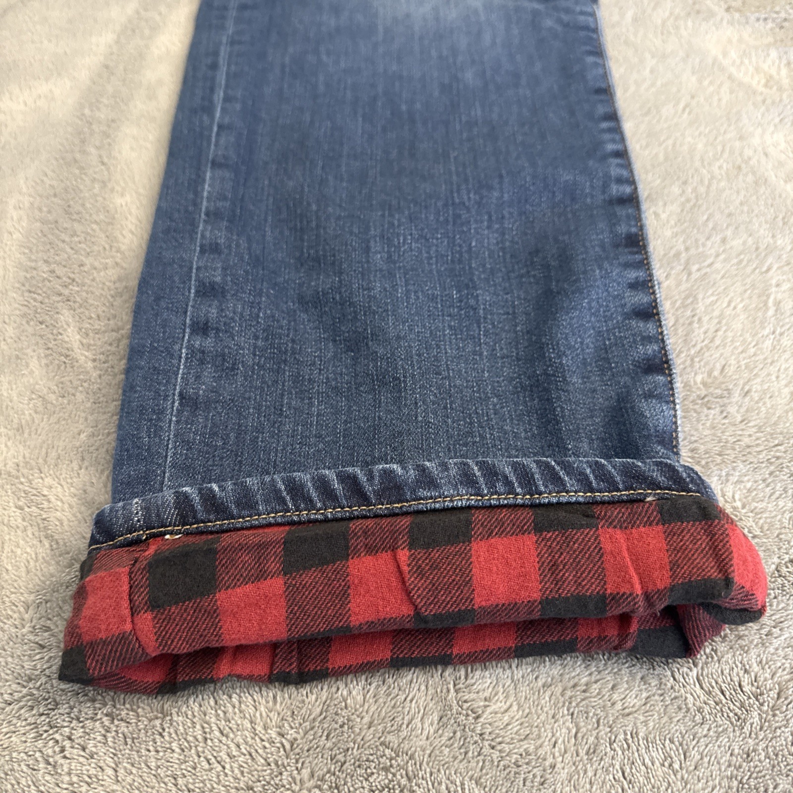 Eddie Bauer Men’s Flannel Lined Jeans 36×32 Straight Fit Brand New With Tags