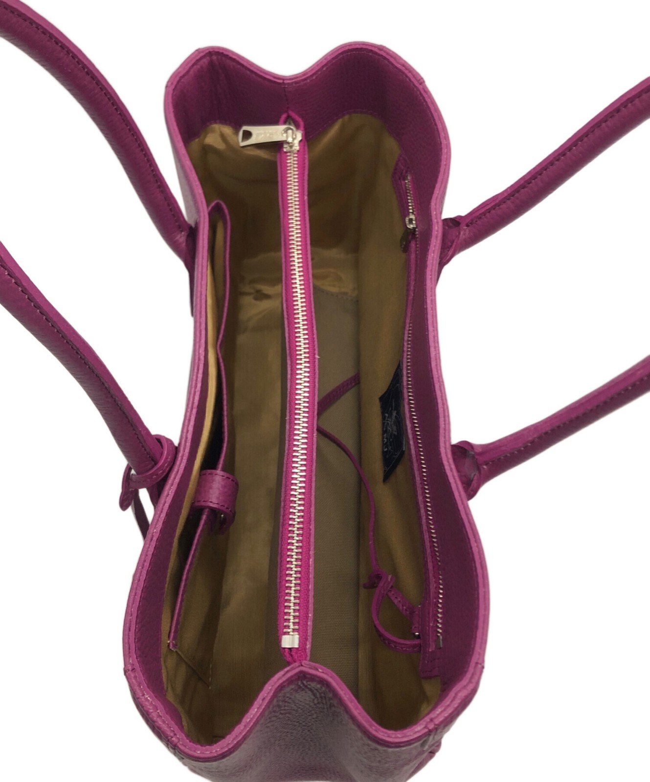 A D M J Tote bag Leather Purple Authentic From Japan