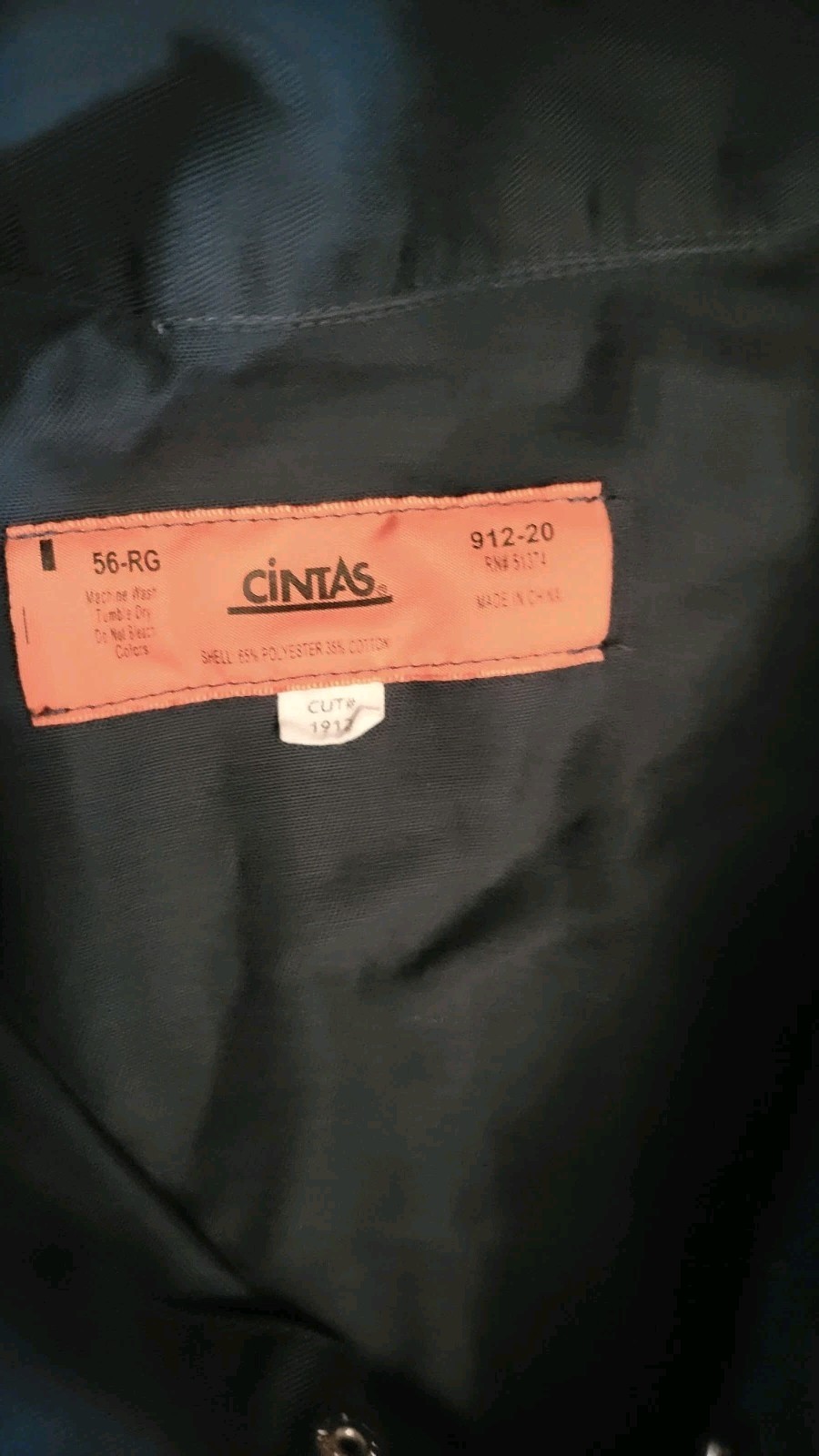 Vintage Cintas Mechanic Coveralls Mens 56 Regular 4XL Navy Blue Workwear USA