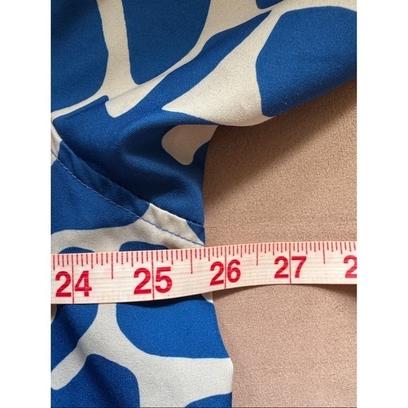 COOFANDY. Men’s Blue & White Short-Sleeve Casual Button-Down Shirt. XXL