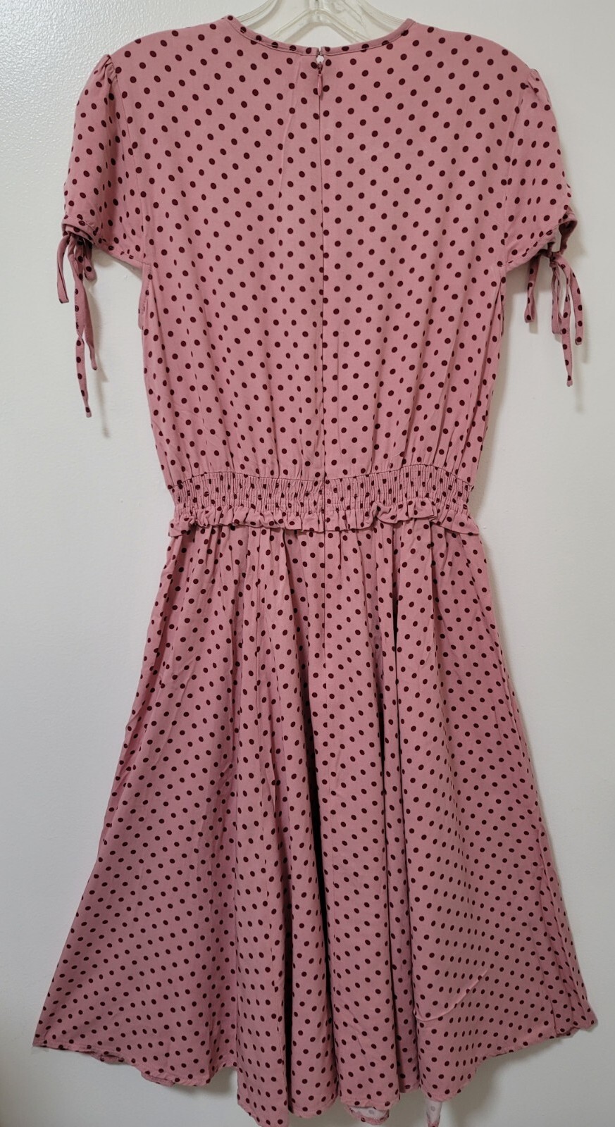 Gal Meets Glam Collection Dress Womens Sz 6 Pink Dot Corinne A-line Casual Midi