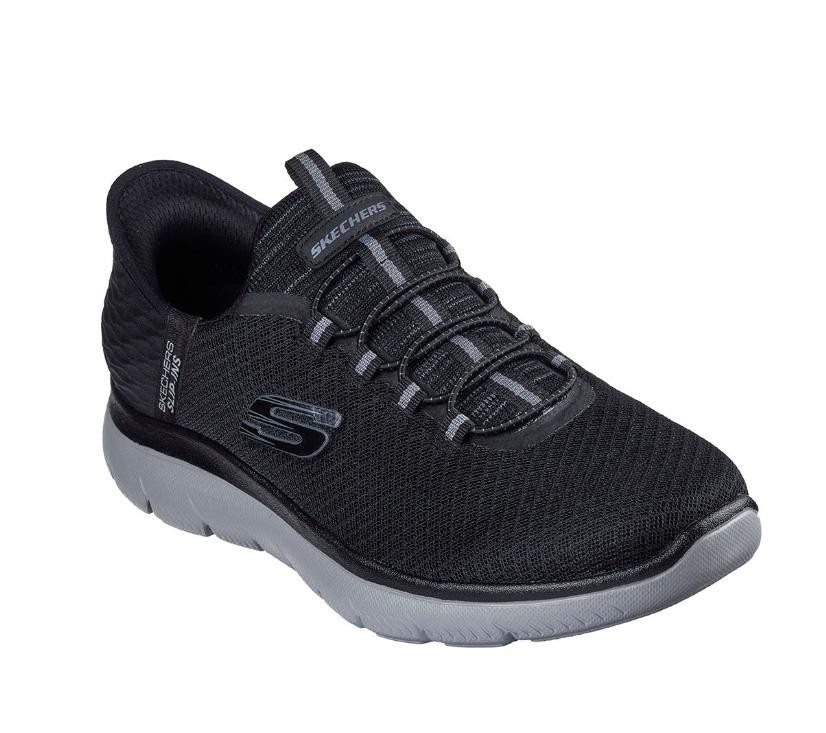 Big Sale! Skechers Men’s Slip-Ins Summits High Range Shoe Black Charcoal Medium