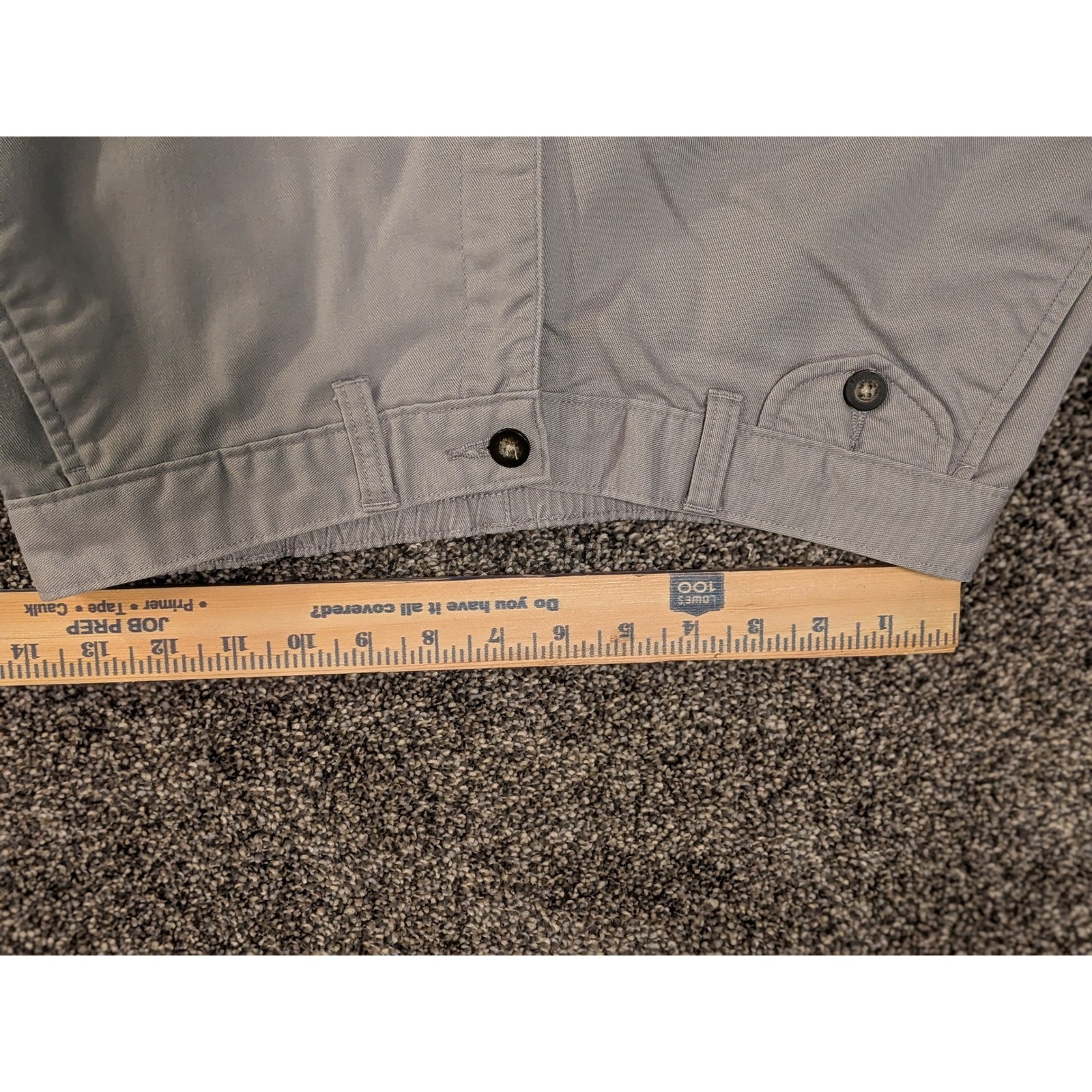 Towncraft Mens Light Gray Elastic Waist Easy Care Stain Release Chino Shorts 32W