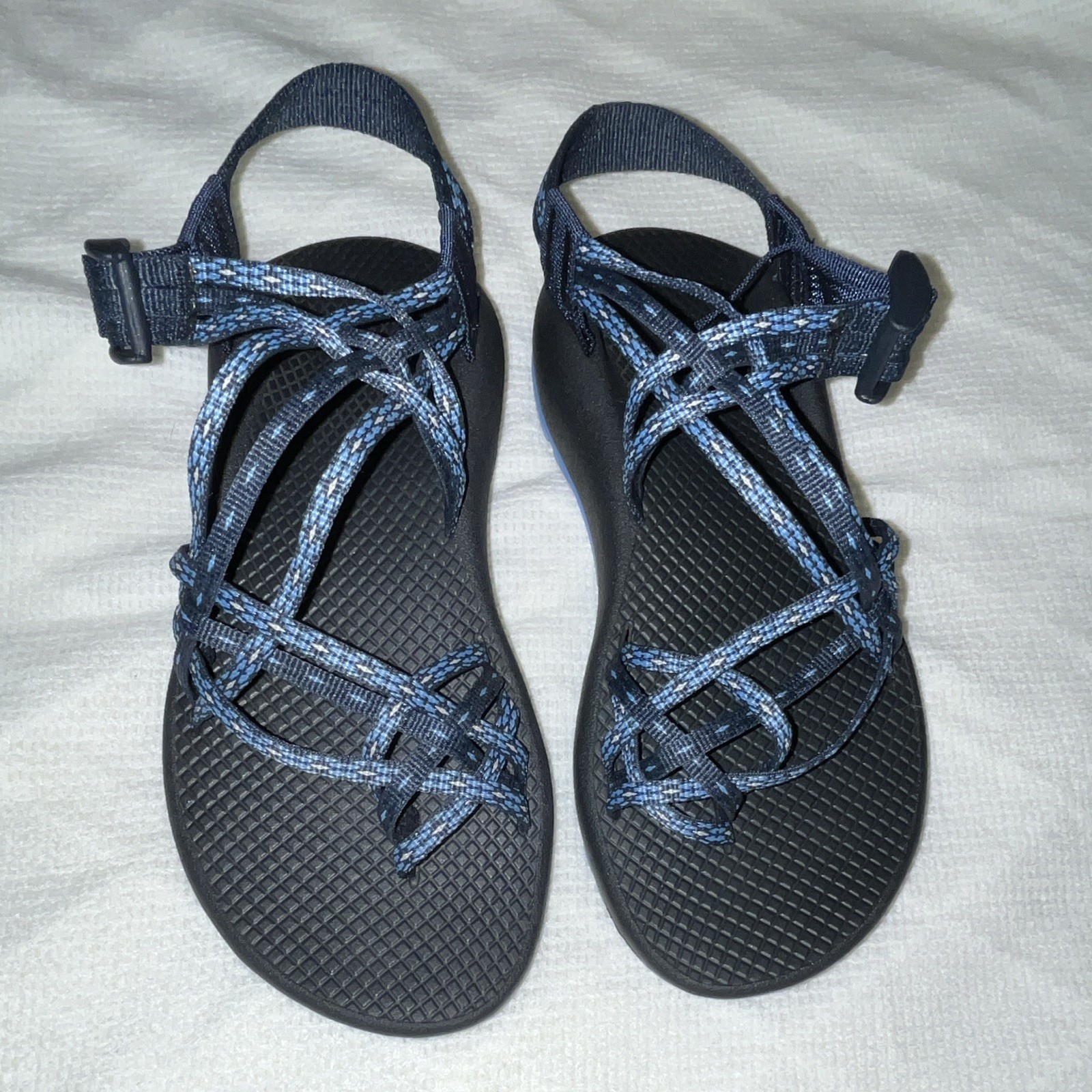 Chaco Women’s ZX3 Classic Sport Sandals, Size 9, Blue, Multi-Strapped, Toe Loop
