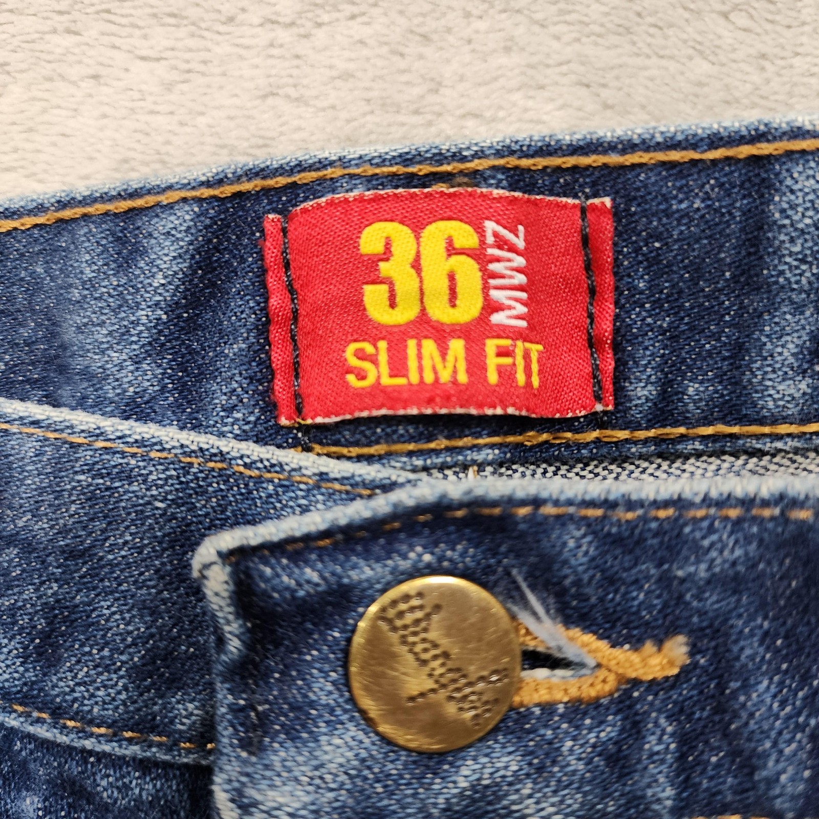 Wrangler Jeans Mens 32×34 Blue Slim Straight Cowboy Cut Denim Western 36MWZ