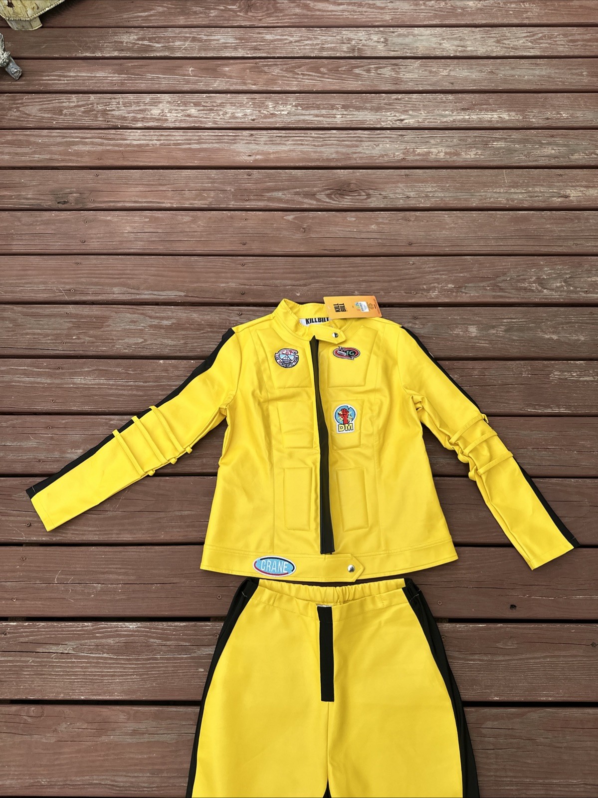 NWT Kill Bill Beatrix Kiddo Size 14 Motorcycle Suit Cosplay Bride New With Tags
