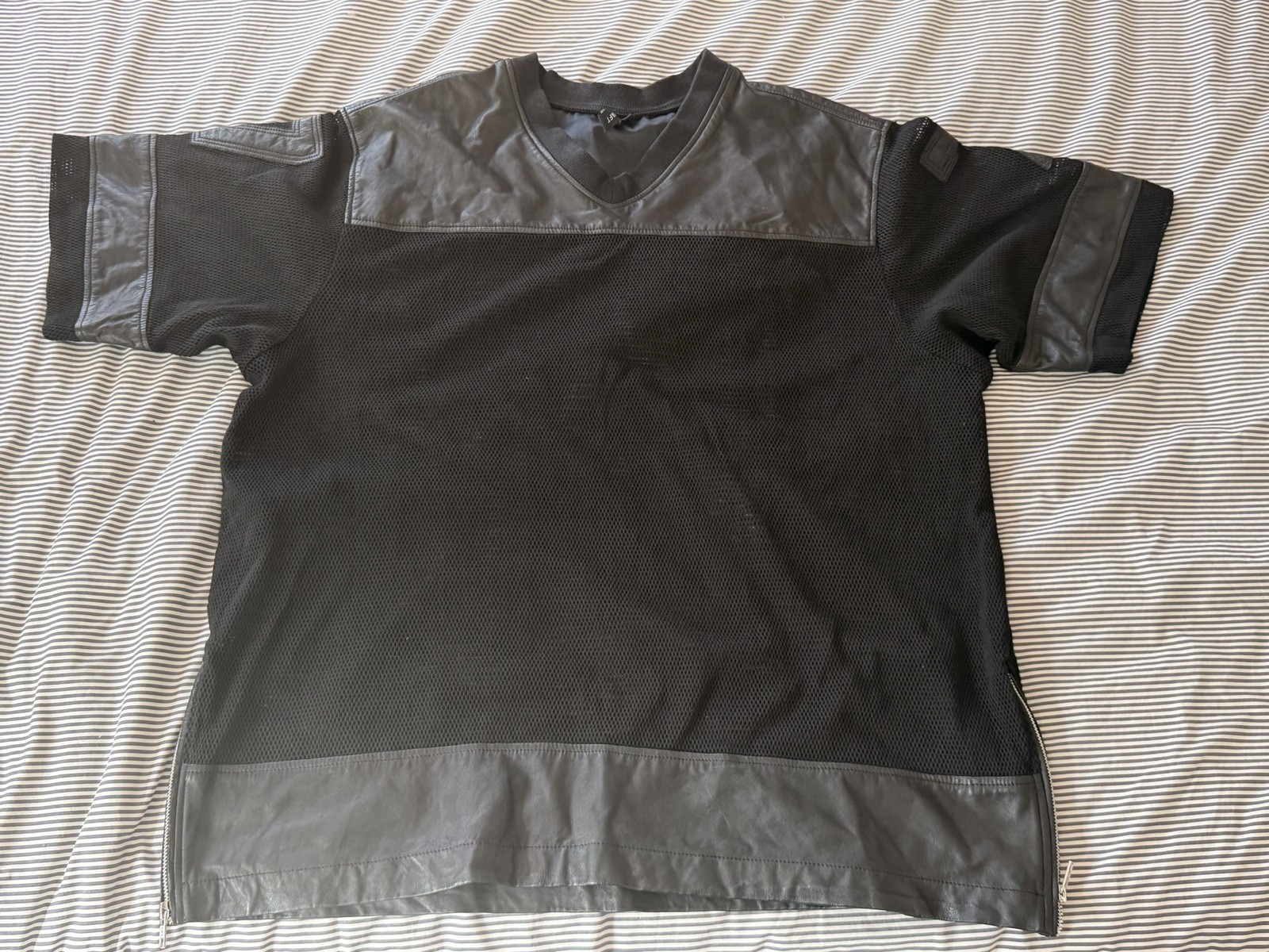 Skingraft Leather & Mesh Unisex Top Jonny Cota SS 2014 Runway Look Vintage