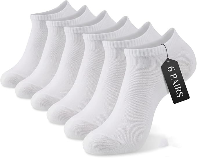 Men Cotton Ankle Athletic Socks Cushion Breathable Low Cut Sport 6 & 10 Pairs