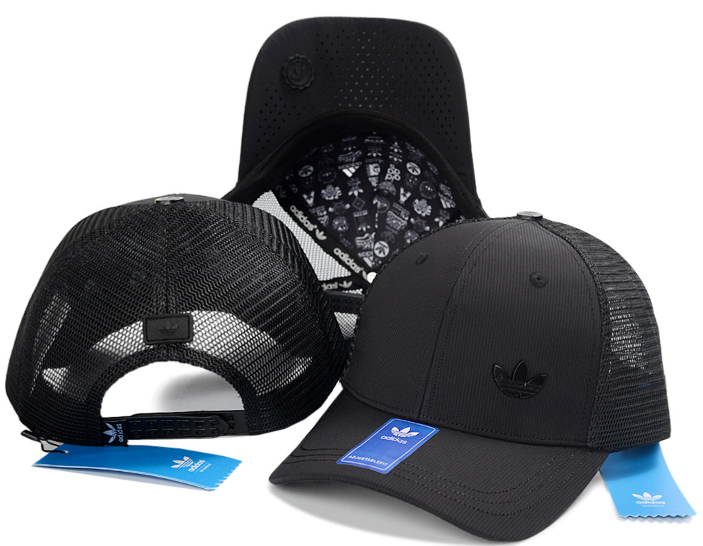Adidas Originals Adicolor Curved Foam Trucker Hat Black Snapback Cap Trefoil