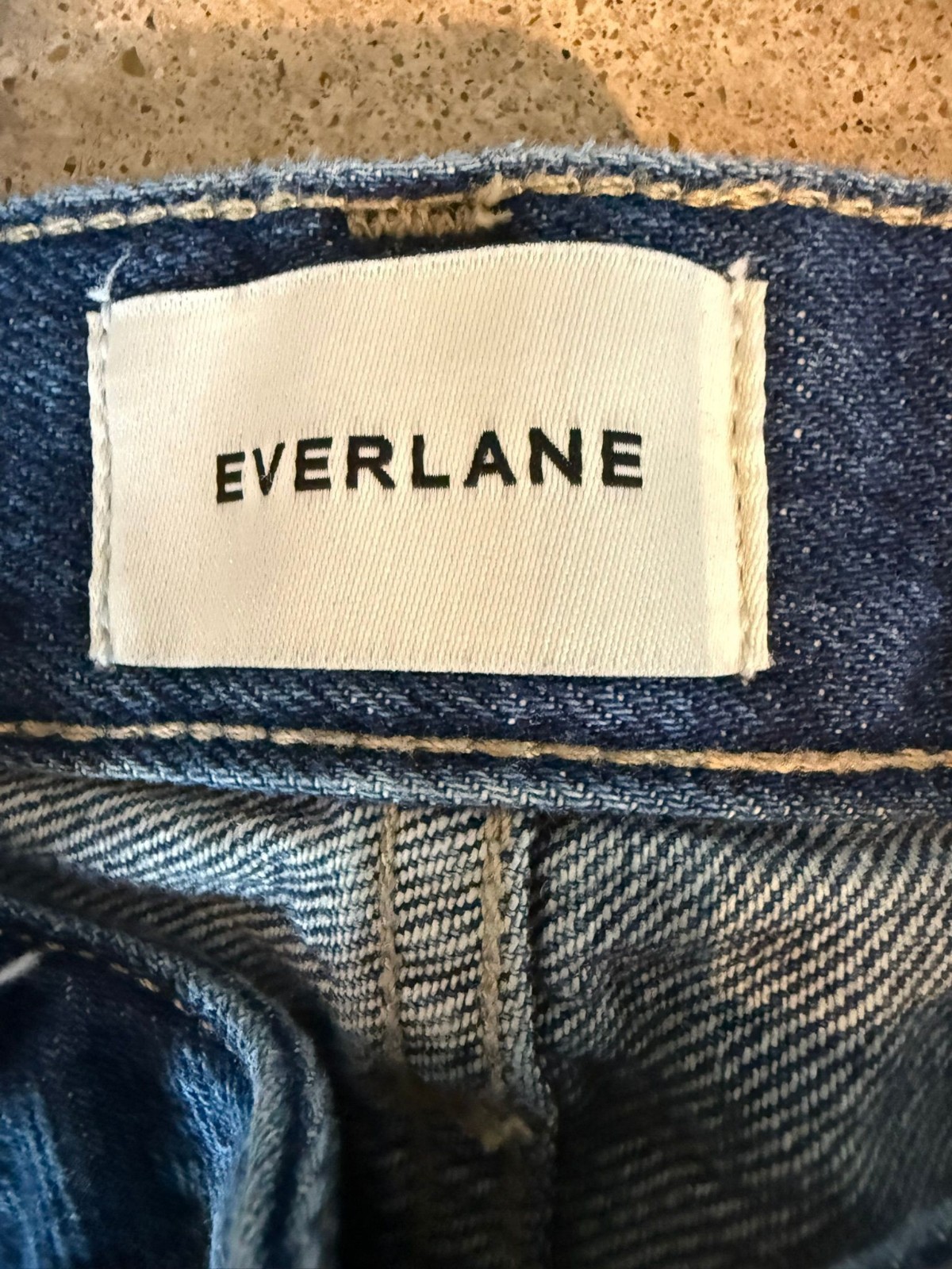 Everlane 27 Regular Organic Cotton Barrel Leg Jeans Dark Wash High Rise Wide Leg