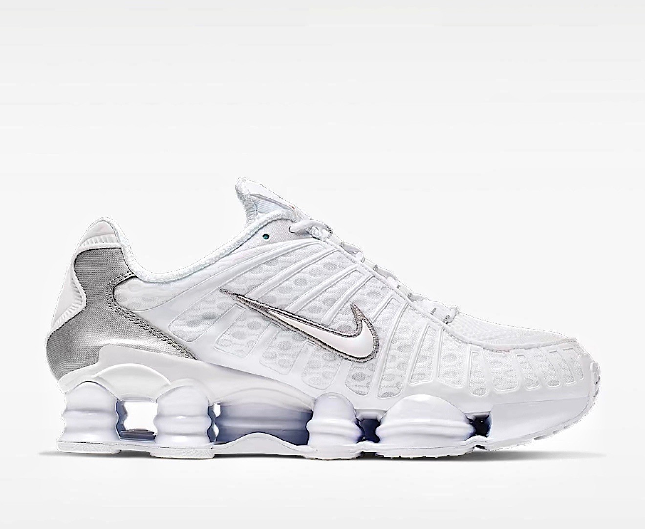 Nike Shox TL OG White Metallic Silver Sneakers Retro AV3595-100 Mens Size 10-13