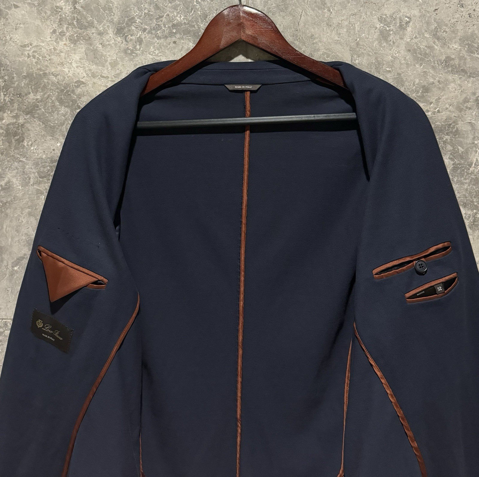 LORO PIANA ‘Sweater Jacket’ Lightweight Knit Cotton Jersey Piquè 52 IT $3250+