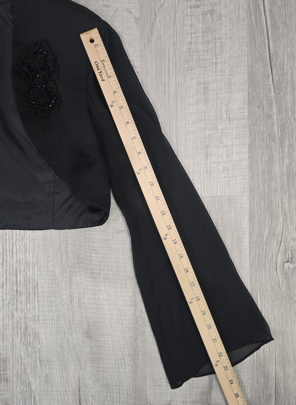 Expo New York 2 Pc Black Cropped & Ruched Top Set Women’s Size 12