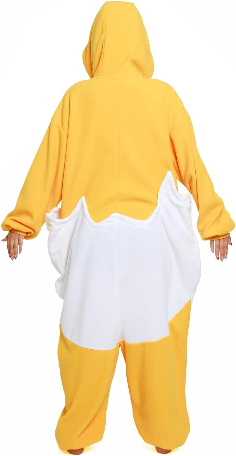 Gudetama Character Fleece Kigurumi Cosplay Costume Free Size SANRIO SAZAC New JP