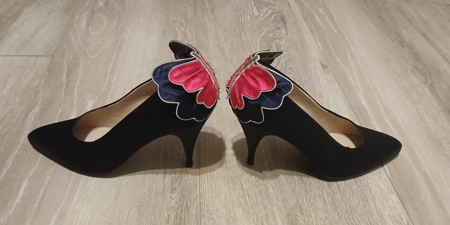 Vintage Maud Frizon Black Suede Pumps 37/US 7