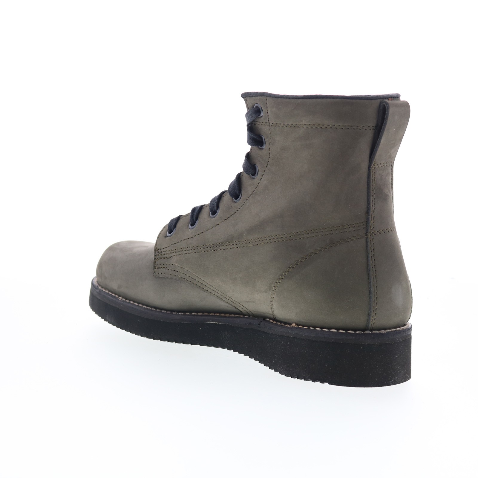 Broken Homme James Boot FB12002 Mens Green Suede Lace Up Casual Dress Boots