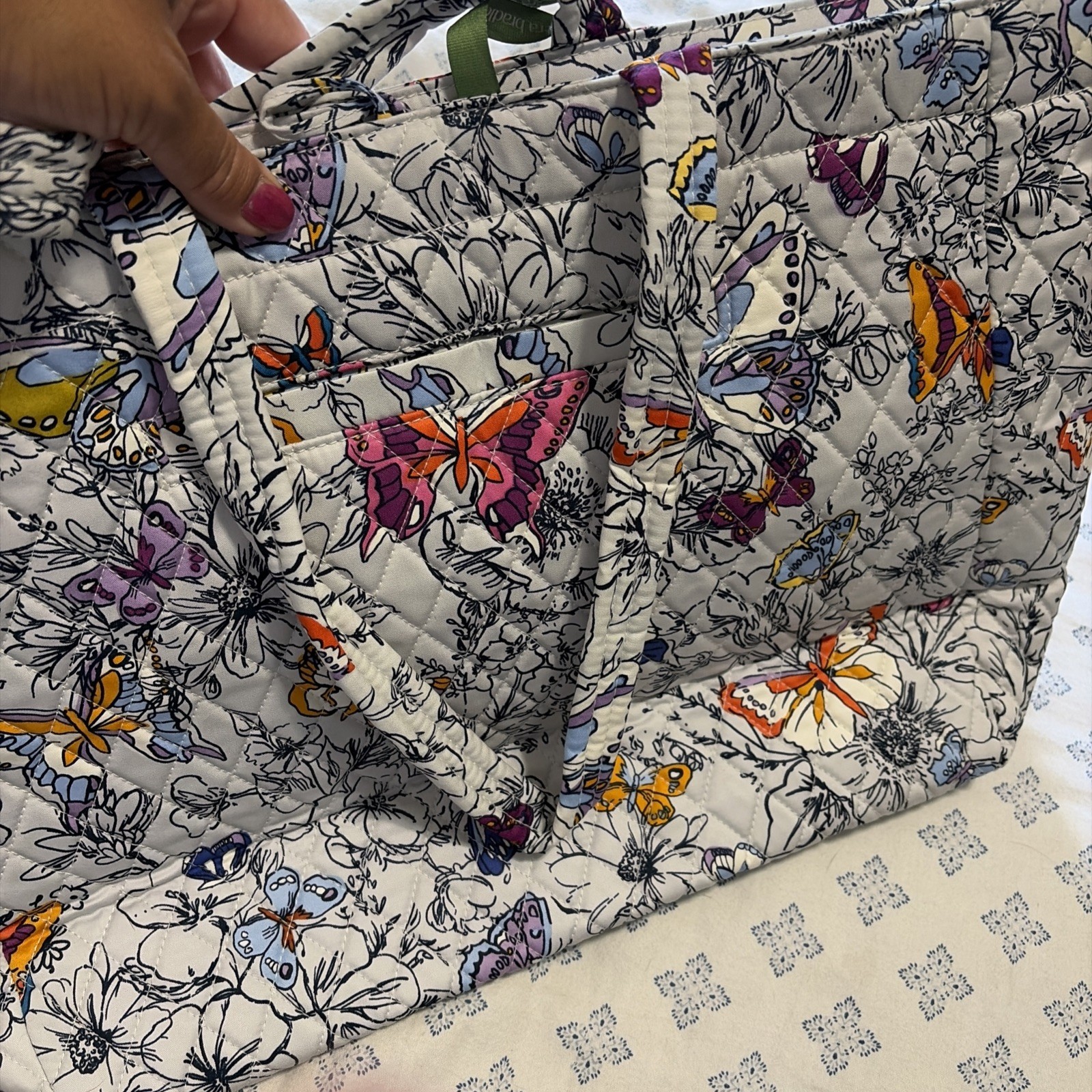 Vera Bradley 50299-20063 Wing + Bloom Hathaway Tote Bag Butterfly ~NEW WITH TAG~