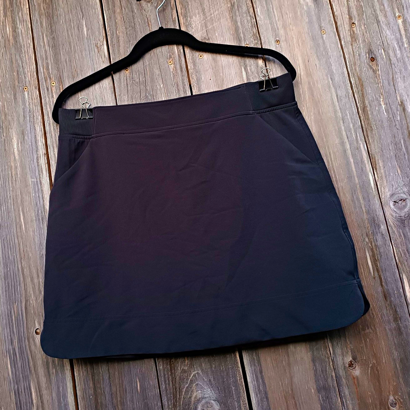 32 Degrees Athletic Skort Black Pull On Stretch Elastic Waist Golf/Tennis Sz M