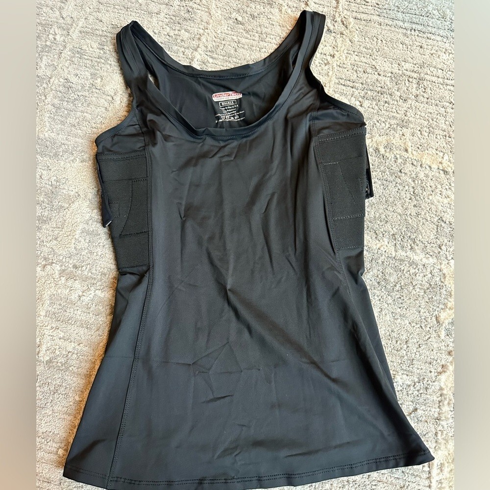 Under Tech Under Cover Women’s Concealment Tank Top 2 Holsters Shirt – Blk Small