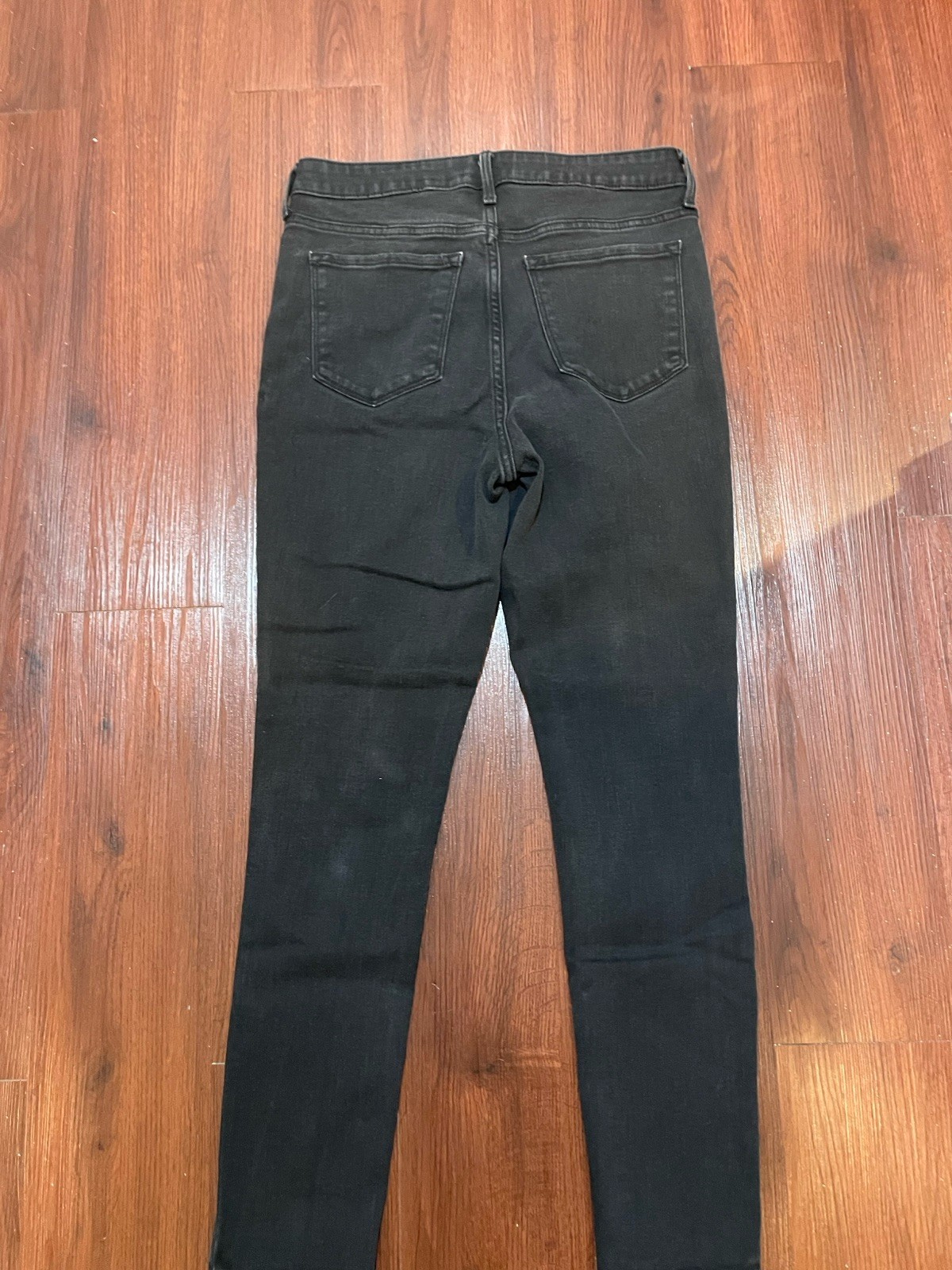 Old Navy Black Denim High-Rise Super Skinny Jeans 5-Pocket Button Women’s 10