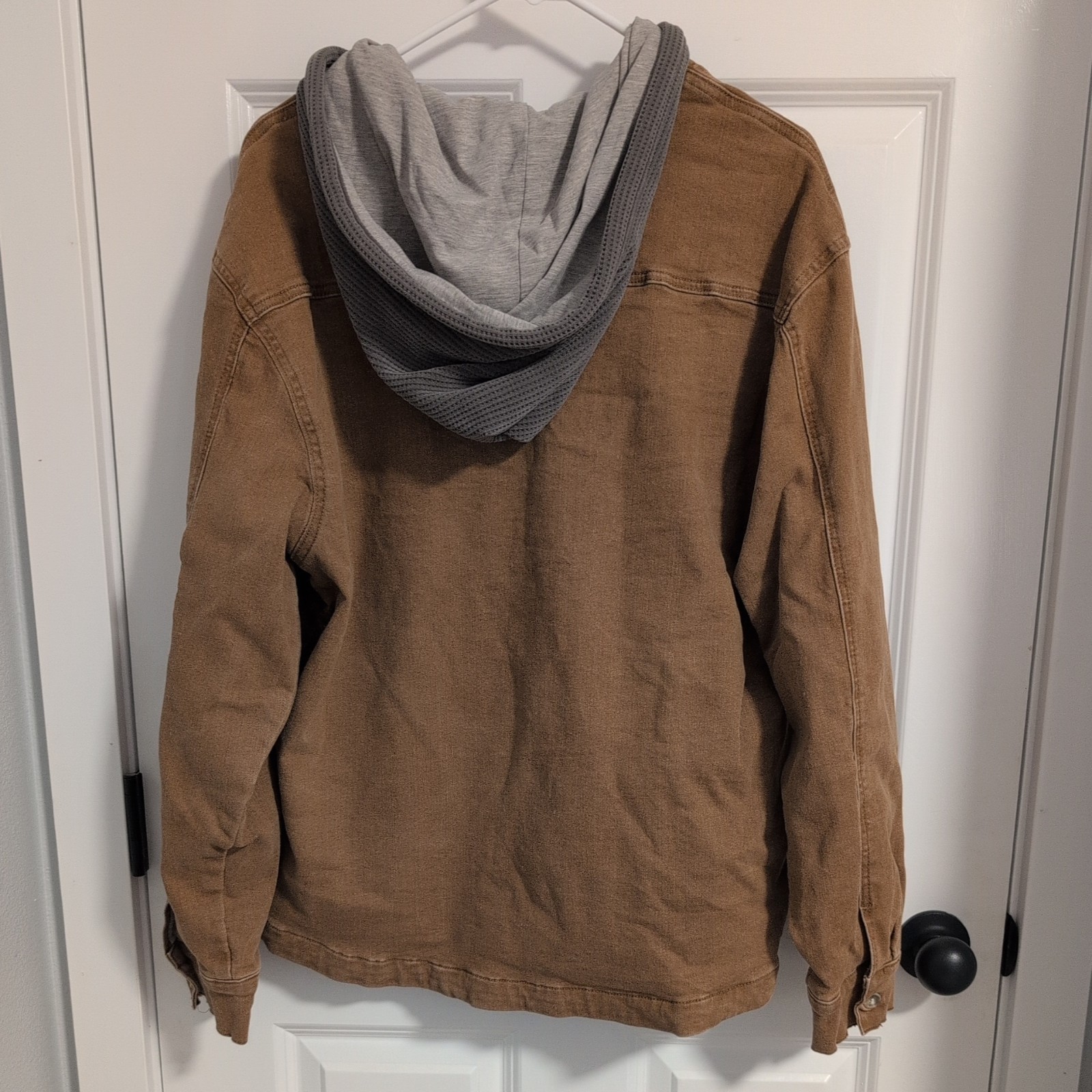 New Without Tags Little Bipsy Shacket Mens XL Brown Hooded Shirt/Jacket