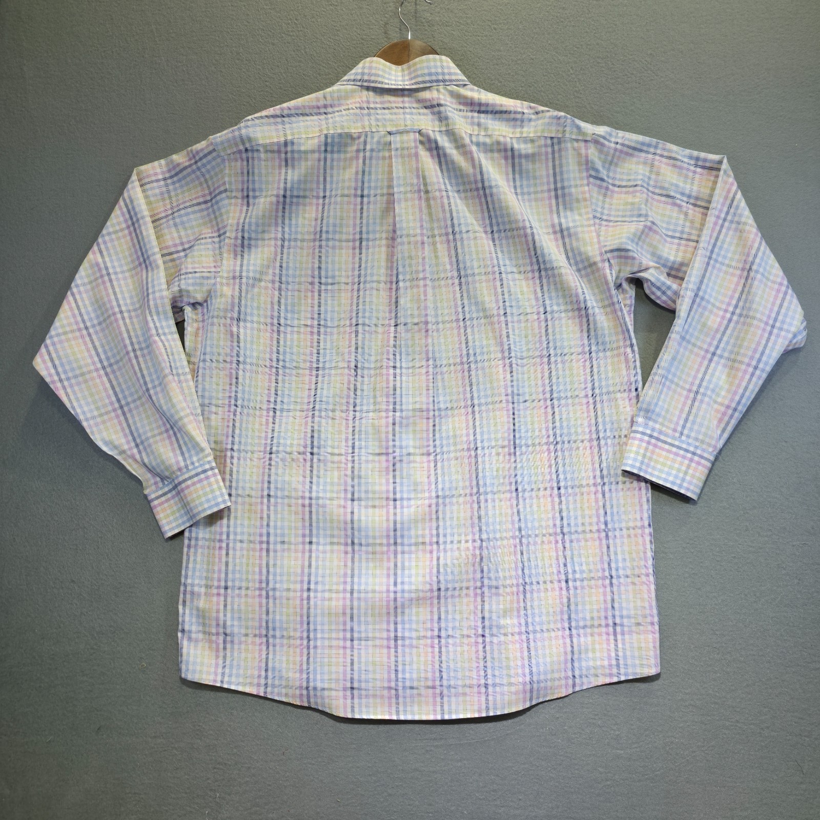 Roundtree & Yorke Gold Label Men’s Fitted Non-Iron Poplin Dress Shirt Sz 17/35