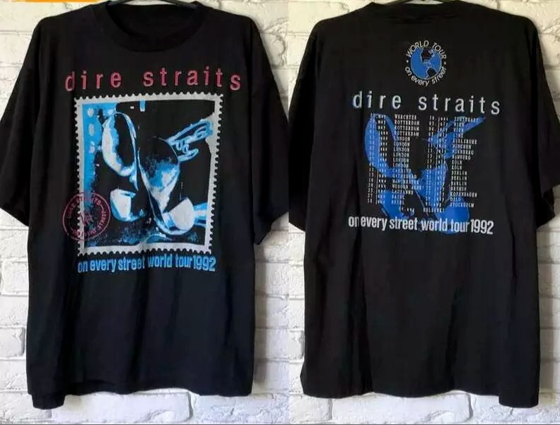 Dire Straits Band On Every Street World Tour 1992 T Shirt Full Size S-5XL FH385