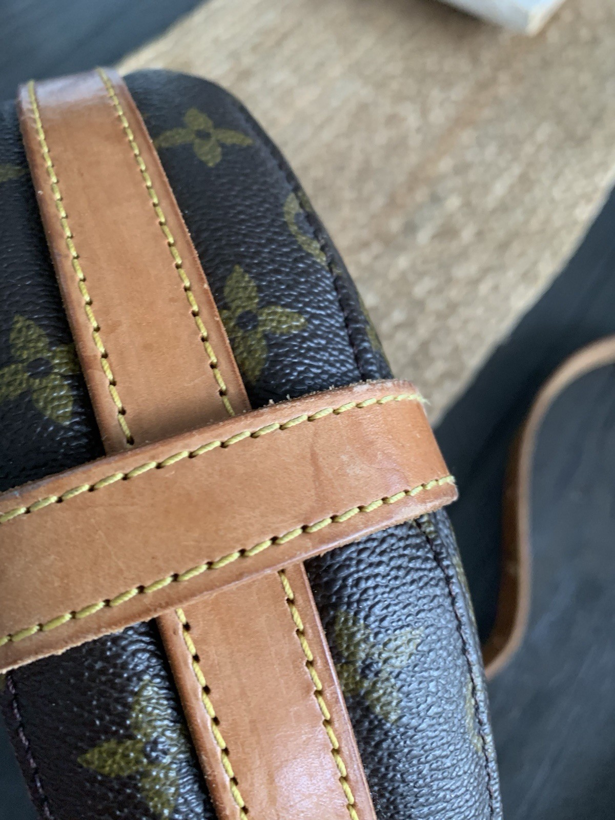 Louis Vuitton Monogram Chantilly Crossbody Bag Brown w Coin Purse, Strap