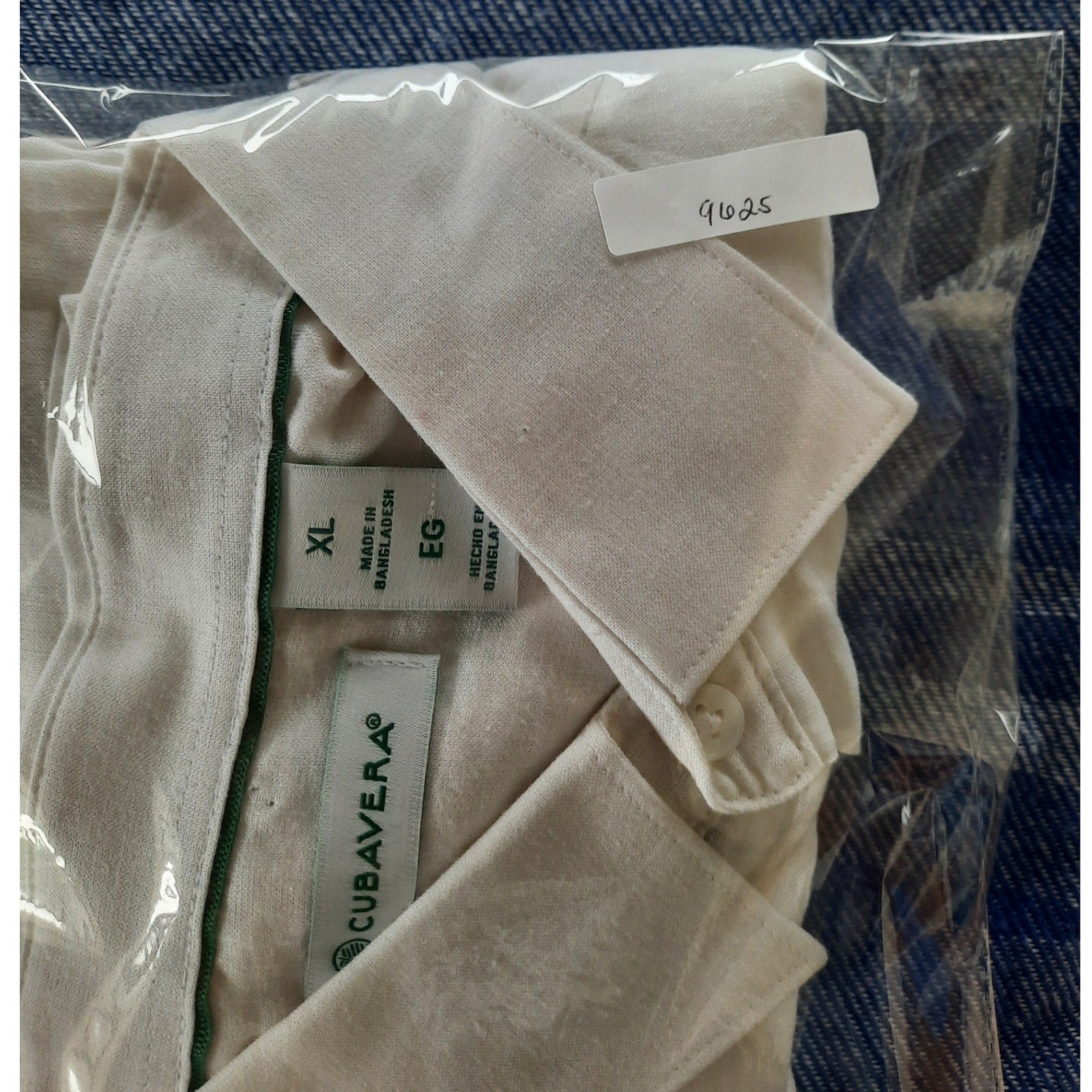 Cubavera Mens XL Short Sleeve Button Down Shirt Brilliant White Linen Blend New