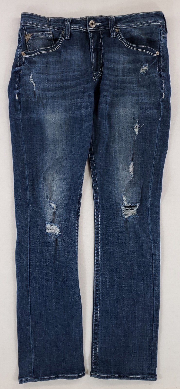 Salvage BKE Buckle Havoc Straight Jeans Distressed Mens 34×33