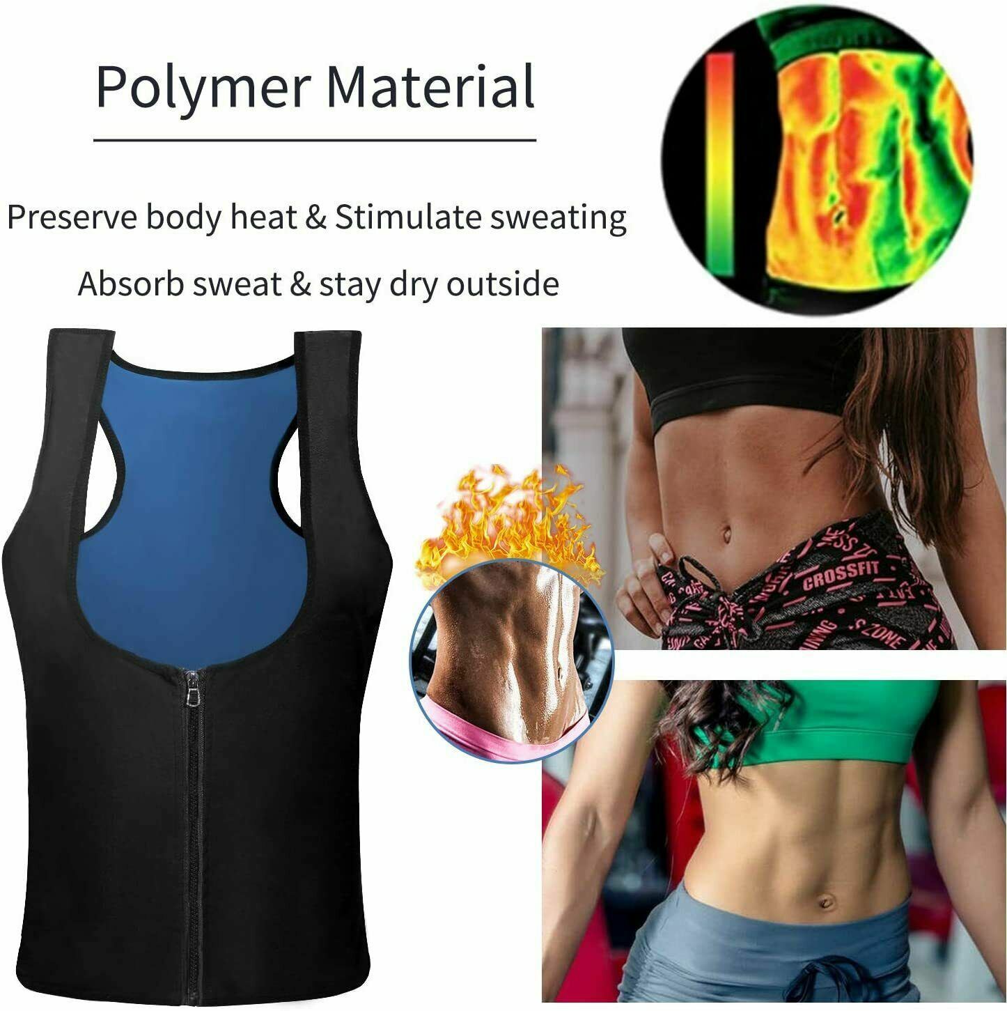 Women Body Shaper Corset Sauna Sweat Suit Sleeve Hot Polymer Waist Trainer Vest