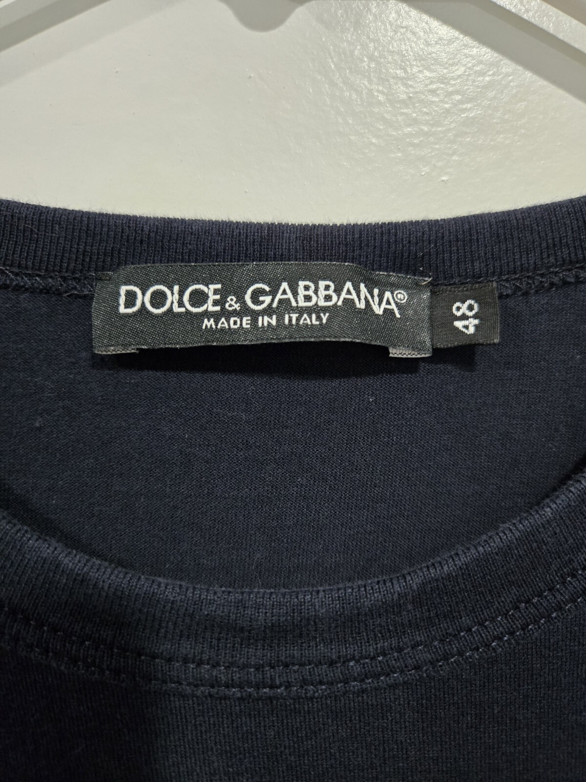 Dolce & Gabbana Essential Logo Plaque T-Shirt Short Sleeve Navy Blue 48 US 12/L