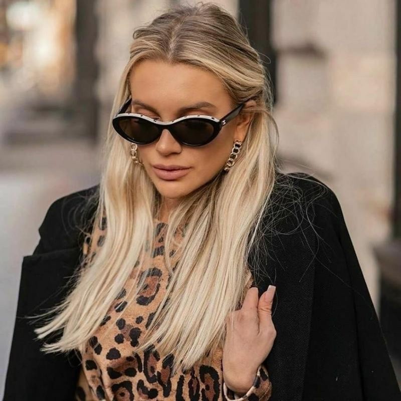 CHANEL CH5416 Beige & Black Acetate Oval Sunglasses Mod：CH5416 Size：57-18-145