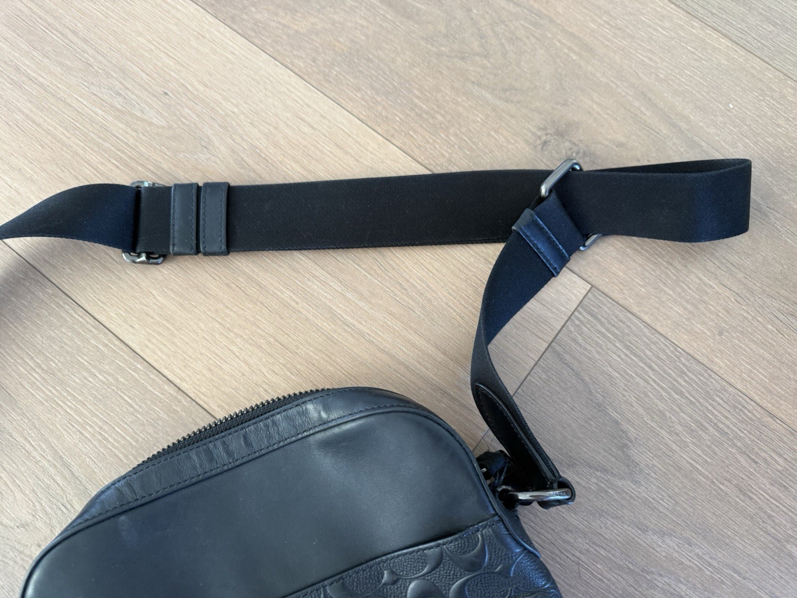 Coach Houston Flight Bag In Signature Leather Crossbody Mens Unisex 4009 Black