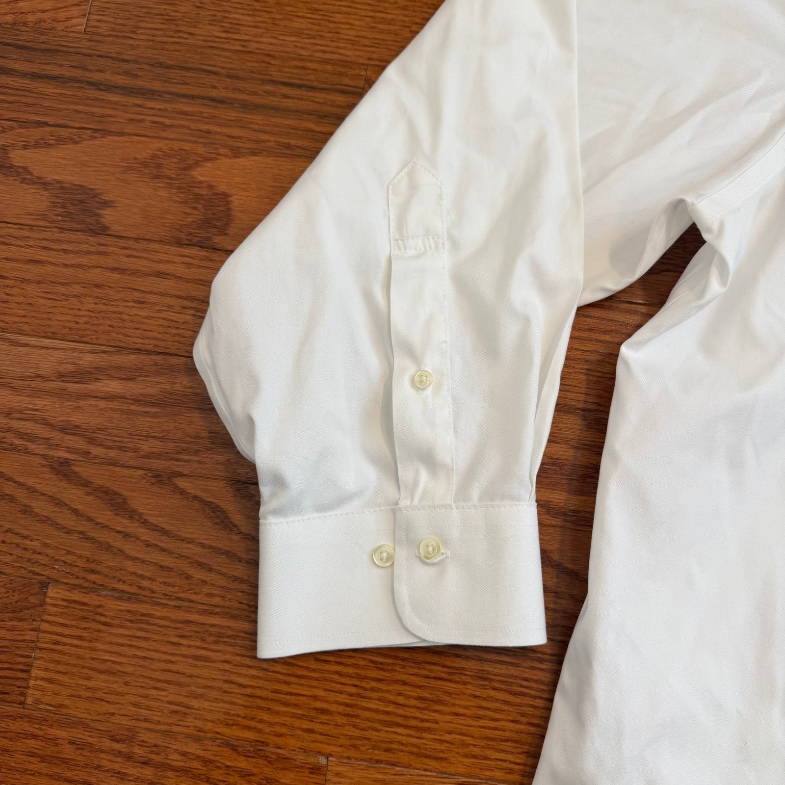 Brooks Brothers Supima Cotton Non-Iron Dress Shirt Mens 19-36/37 Solid White