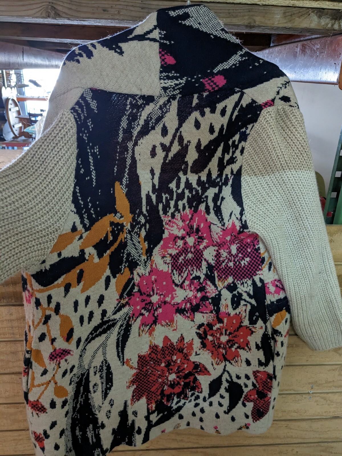 Anthropologie Aldomartins Maritza Floral M Cardigan Sweater Wool/Alpaca/Acrylic