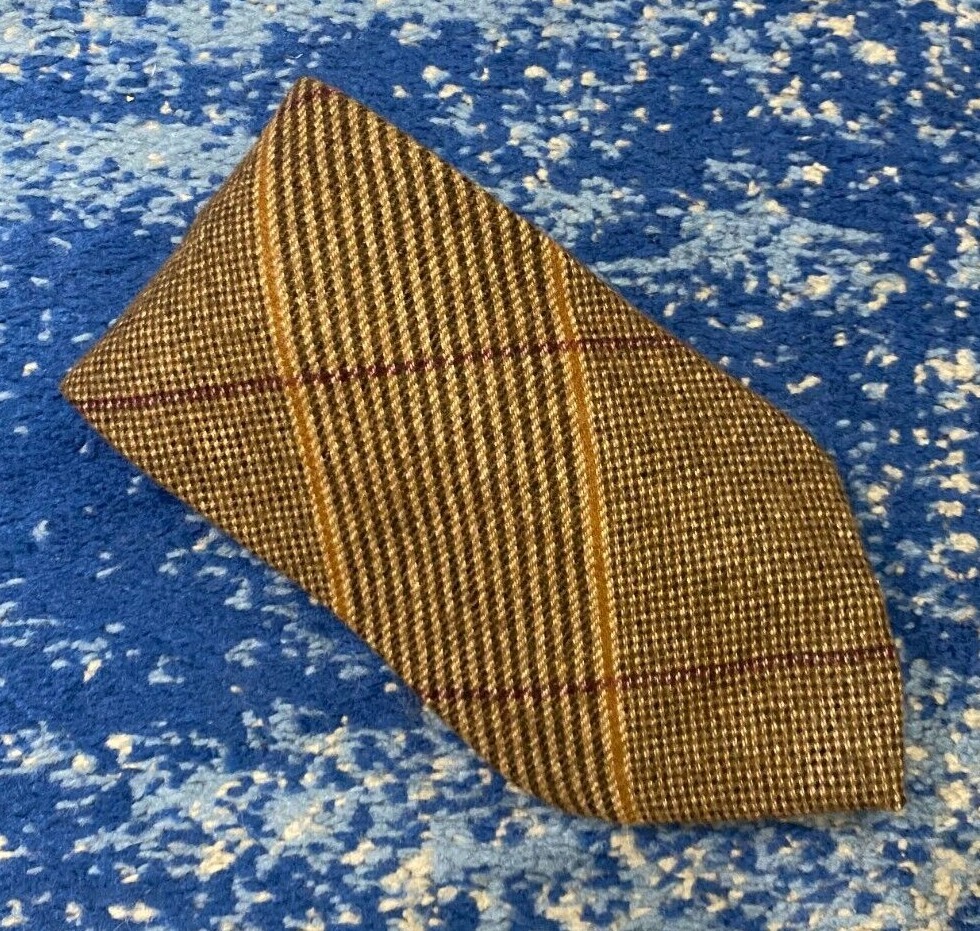 Ralph Lauren Purple Label Brown Camel Burgundy Ivory Black Cashmere Necktie