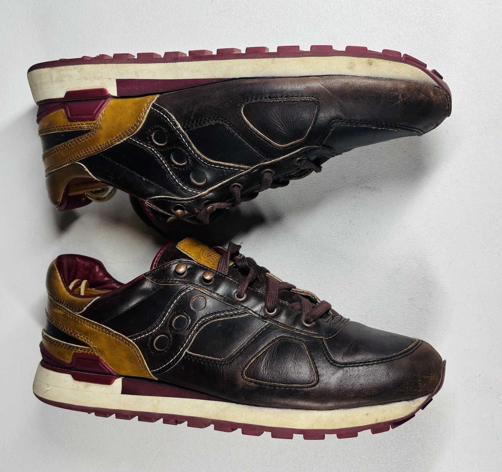 Wolverine x Saucony Shadow Original 1000 Mile Men 12.5 Leather Sneakers Rare USA