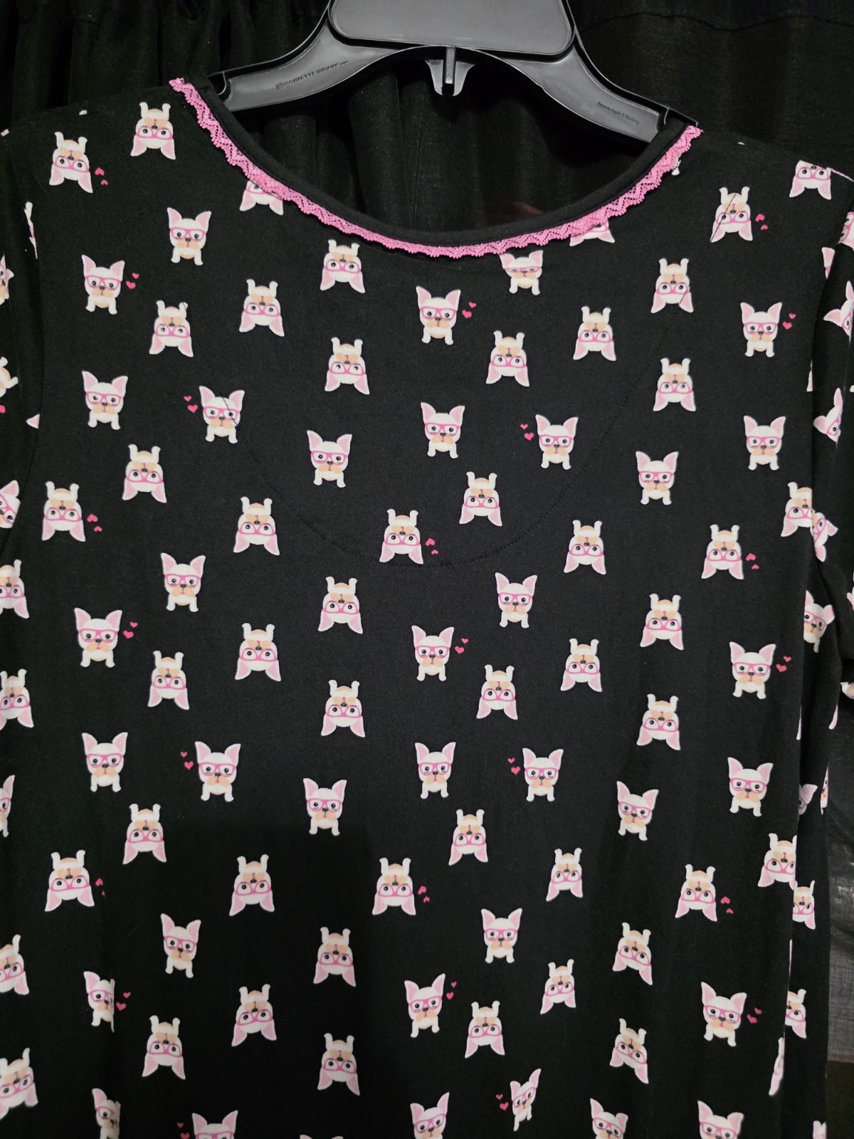 NWT Kensie All Over Frenchie Dog Print Sleep Shirt Nightgown Pajama Women’s M