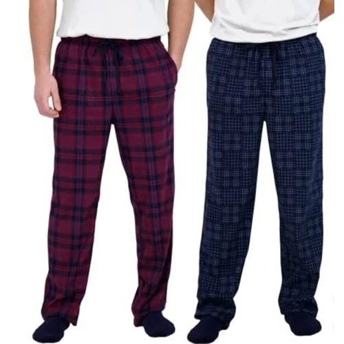 NEW Nautica Men’s M Sleepwear Fleece Pant 2 Pack Comfort Waistband Red Blue