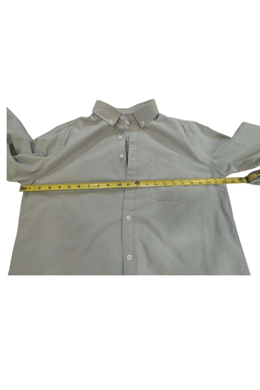 Oxford Men’s Button Down Shirt Gray Cloth Preppy Classic Minimalist Office