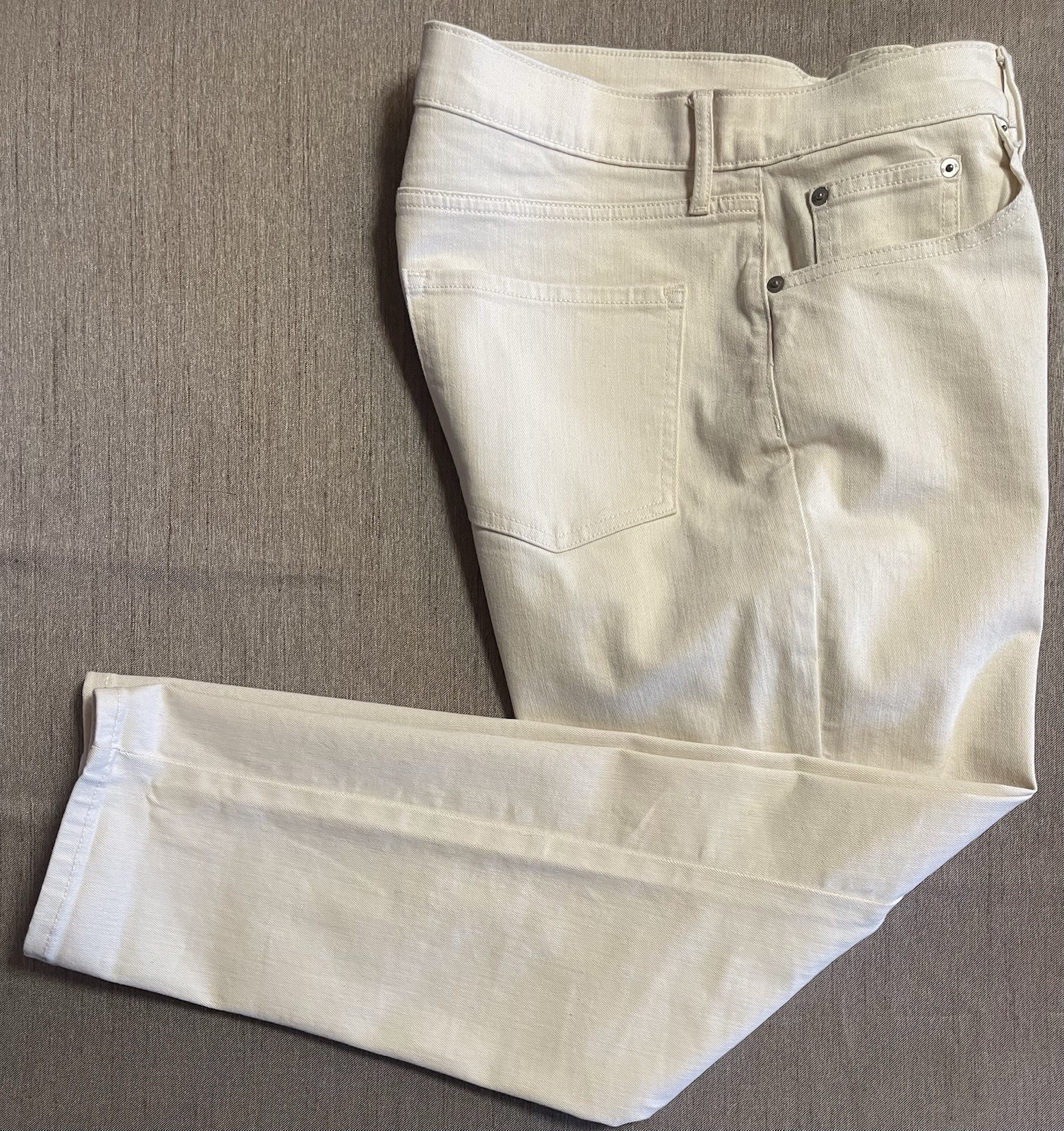 BANANA REPUBLIC, GIRLFRIEND Mid-Rise 32/14 Cream Off White Jeans, NWOT
