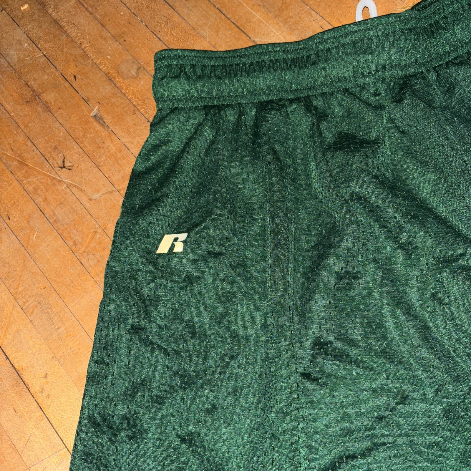 Men’s Russell Athletic Mesh Basketball Shorts Dark Green XL New With Tags