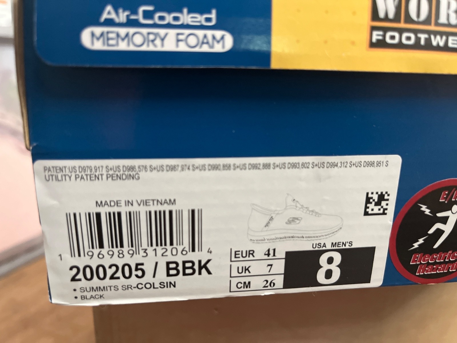 Brand NEW – In Box – Skechers Men’s Summits Sr Colsin Work Sneakers Black